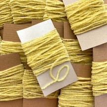 Yellow & White + Silver Chenille Sparkle Cording ~ 5 yards ~ Tiny 1/8" wide